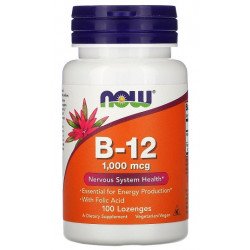 NOW Foods, Vitamin B-12, 1,000 mcg, 100 Lozenges