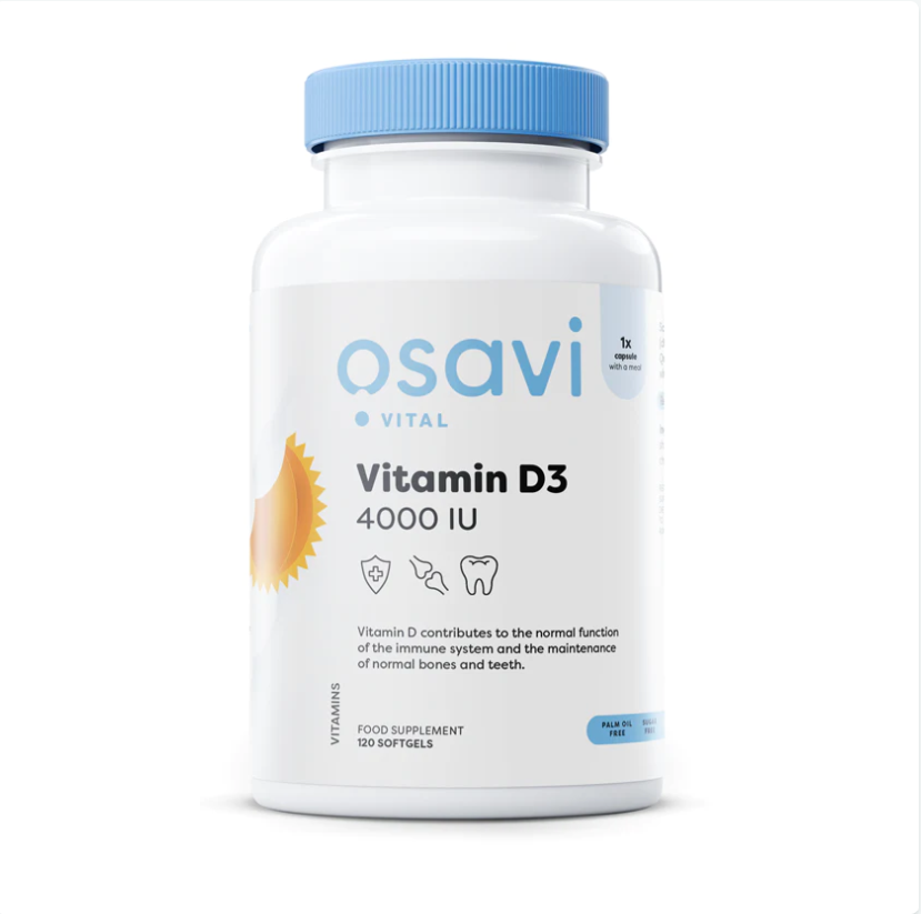 Osavi Vitamin D3, 4000IU - 60 soft gels